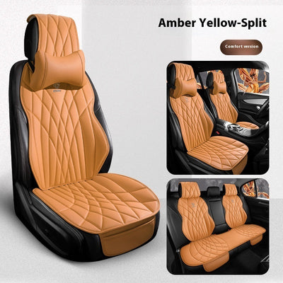 Car Universal Leather Semi-surrounded High-end Five-seat Seat Cover mystore