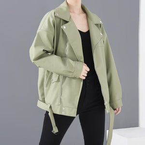 Leather Jacket Student Motorcycle Jacket mystore