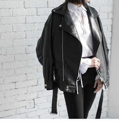 Leather Jacket Student Motorcycle Jacket mystore