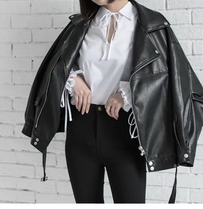 Leather Jacket Student Motorcycle Jacket mystore