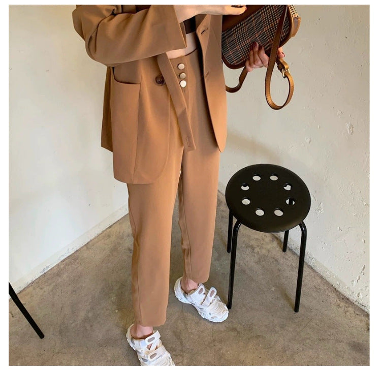 Qiu Winter Temperament Small Person Collocation Shows Tall Two Sets mystore