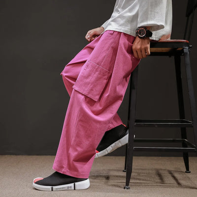Straight Mid-Waist Lace-Up Cargo Pants mystore