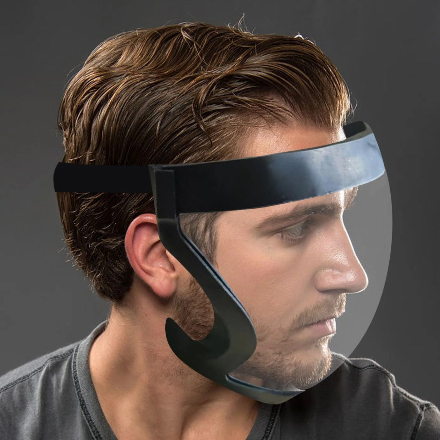 Full face mask transparent sports mask with edging mystore
