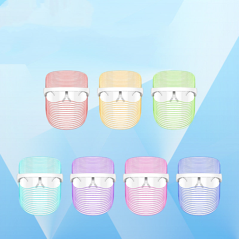 7 Color LED Mask Red Light Therapy Skin Rejuvenation Massager Beauty Home Skin Face Whitening Anti Aging SPA Device mystore