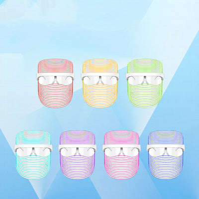 7 Color LED Mask Red Light Therapy Skin Rejuvenation Massager Beauty Home Skin Face Whitening Anti Aging SPA Device mystore