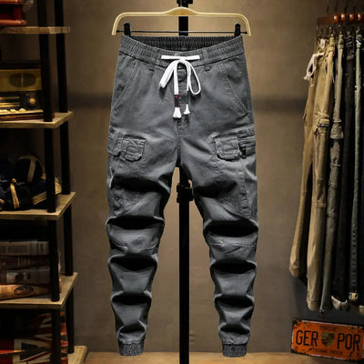 Lace-up casual cargo pants mystore