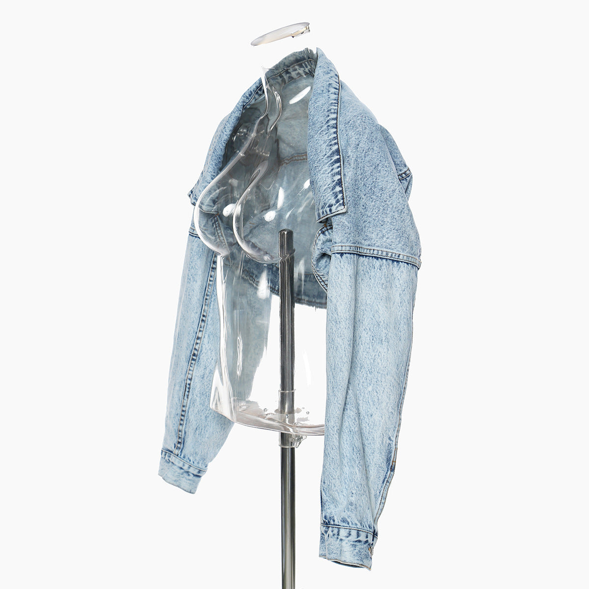 Motorcycle Jacket Short Denim Jacket Top mystore