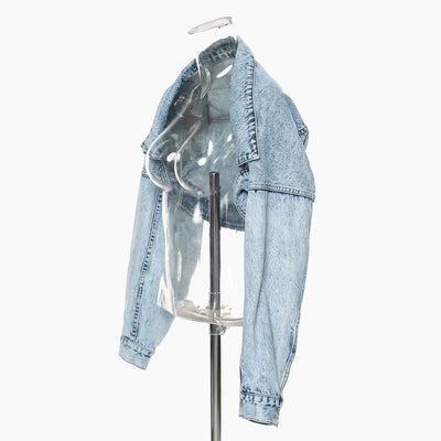 Motorcycle Jacket Short Denim Jacket Top mystore