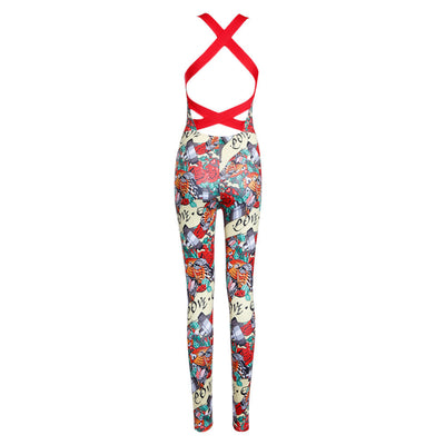 Casual Sports Sets Women's Printed One-piece Yoga Suit Female mystore