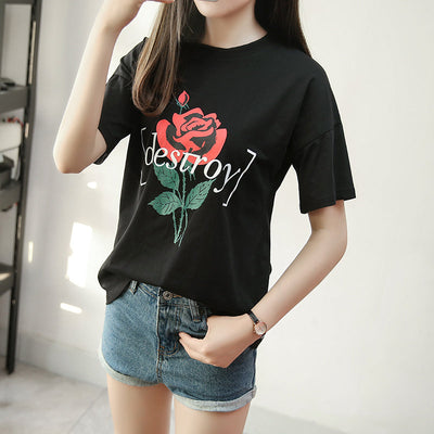 tee shirt la rose X mystore
