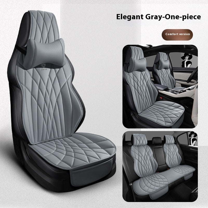 Car Universal Leather Semi-surrounded High-end Five-seat Seat Cover mystore