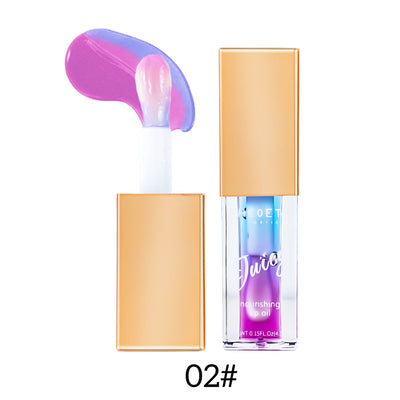 Lip Oil Fruit Flavor Two-Color Moisturizing Lip Lacquer mystore