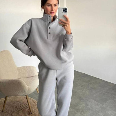 Oversized Solid Casual Pullovers Long Pant Set Warm Hoodie New Tracksuit Suit Fashion Pant Sets Sets For Women 2 Pieces mystore
