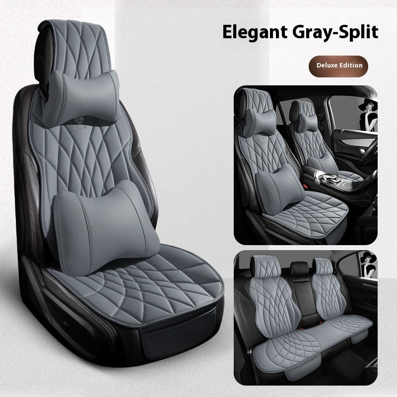Car Universal Leather Semi-surrounded High-end Five-seat Seat Cover mystore