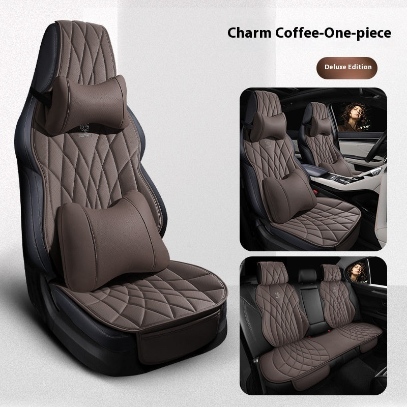 Car Universal Leather Semi-surrounded High-end Five-seat Seat Cover mystore