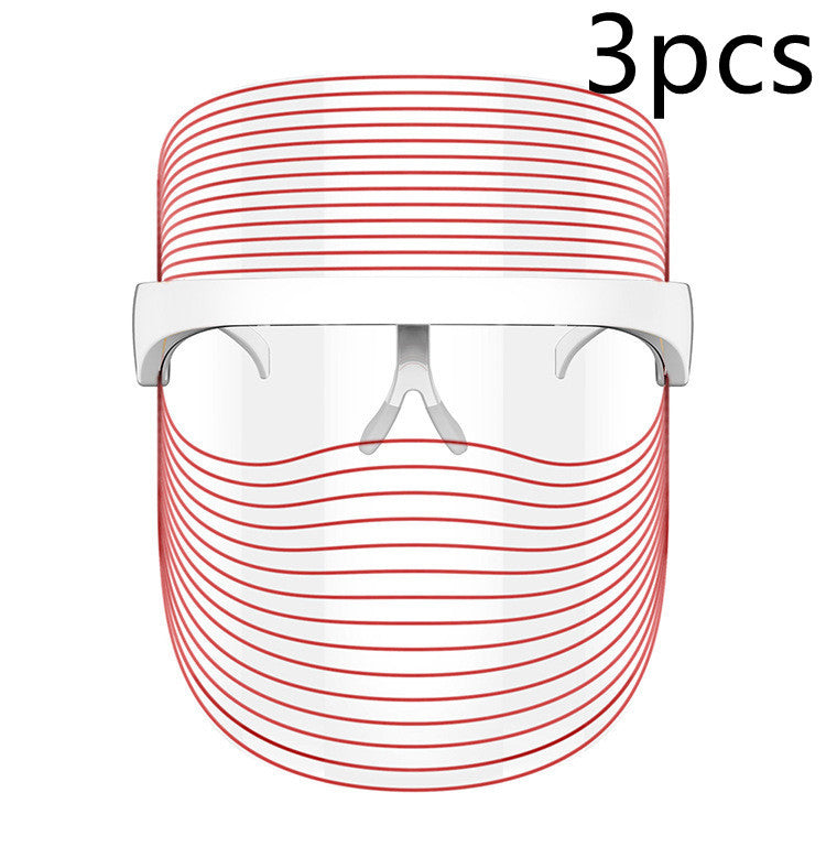 7 Color LED Mask Red Light Therapy Skin Rejuvenation Massager Beauty Home Skin Face Whitening Anti Aging SPA Device mystore