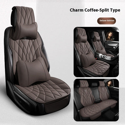 Car Universal Leather Semi-surrounded High-end Five-seat Seat Cover mystore