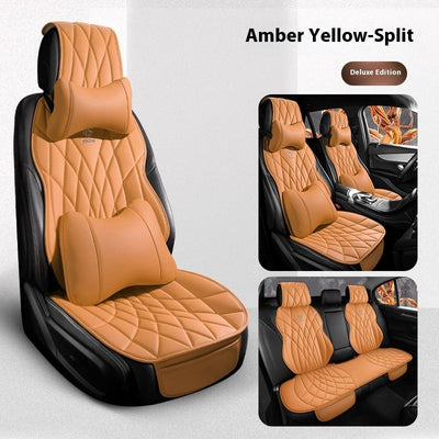 Car Universal Leather Semi-surrounded High-end Five-seat Seat Cover mystore