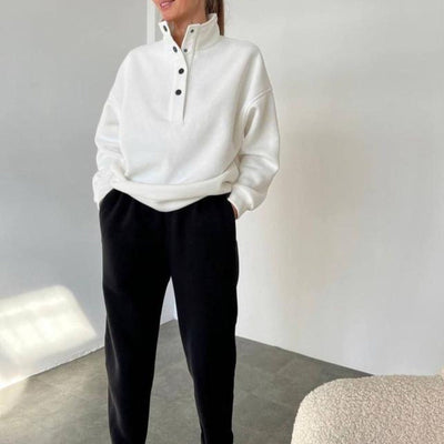 Oversized Solid Casual Pullovers Long Pant Set Warm Hoodie New Tracksuit Suit Fashion Pant Sets Sets For Women 2 Pieces mystore