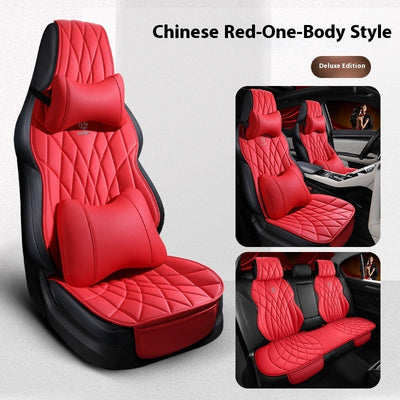 Car Universal Leather Semi-surrounded High-end Five-seat Seat Cover mystore