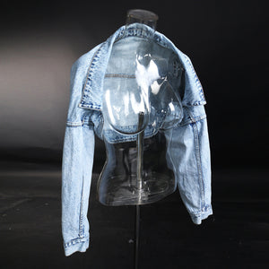 Motorcycle Jacket Short Denim Jacket Top mystore