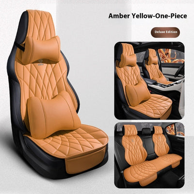 Car Universal Leather Semi-surrounded High-end Five-seat Seat Cover mystore